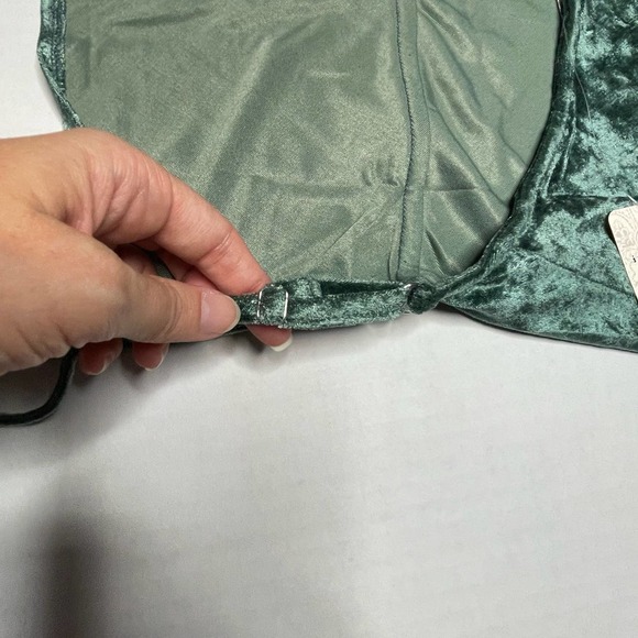 Free People Green All Night Velvet Camisole NWT Size Small - Picture 5 of 8